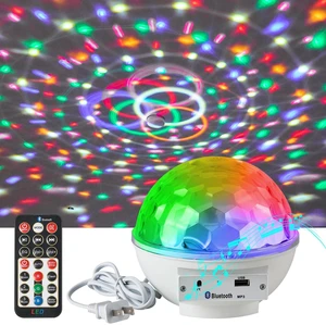 LLUOTE Disco Ball Lights RGB Sound Activated Strobe Rotating Party Stage Lights, Built-in Bluetooth Speaker, for Adult Home Theater,Room Decoration,Halloween Christmas Gift, Birthday Gift, Karaoke LLUOTE Disco Ball Lights RGB Sound Activated Strobe Rotating Party Stage Lights, Built-in Bluetooth Speaker, for Adult Home Theater,Room Decoration,Halloween Christmas Gift, Birthday Gift, Karaoke