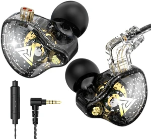 QKZ AK6 Pro Wired IEM for Gaming Earbuds with MIC, in Ear Monitor Headphones, Deep Bass Sound, 1DD 11mm Dynamic Driver, IEM for Music Video Calling (Black) QKZ AK6 Pro Wired IEM for Gaming Earbuds with MIC, in Ear Monitor Headphones, Deep Bass Sound, 1DD 11mm Dynamic Driver, IEM for Music Video Calling (Black)