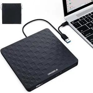 External CD DVD Drive for Laptop, USB 3.0 Type-C Ultra Slim 13mm DVD Player Portable CD DVD +/-RW Drive CD Burner Reader Writer Recorder for Desktop PC Windows 11/10/8/7 Linux Mac OS (Black) External CD DVD Drive for Laptop, USB 3.0 Type-C Ultra Slim 13mm DVD Player Portable CD DVD +/-RW Drive CD Burner Reader Writer Recorder for Desktop PC Windows 11/10/8/7 Linux Mac OS (Black)