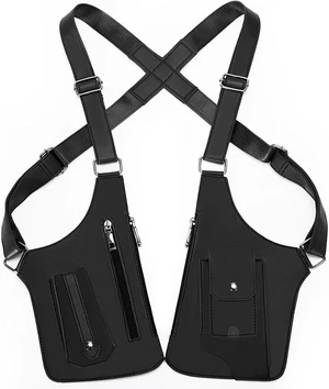 PU Leather Underarm Hidden Chest Pouch for Men & Women, AntiTheft DualPocket Storage Bag with Adjustable Strap, Wallet & Phone Holder for Travel Cycling Work PU Leather Underarm Hidden Chest Pouch for Men & Women, AntiTheft DualPocket Storage Bag with Adjustable Strap, Wallet & Phone Holder for Travel Cycling Work