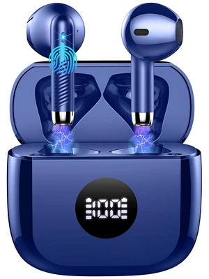 Wireless Earbuds, Bluetooth 5.4 Headphones HiFi Stereo, in Ear Earphones with LED Display 4 ENC Noise Cancelling Mics, Playback Ear Buds with Mini Case, IP7 Waterproof Headset Wireless Earbuds, Bluetooth 5.4 Headphones HiFi Stereo, in Ear Earphones with LED Display 4 ENC Noise Cancelling Mics, Playback Ear Buds with Mini Case, IP7 Waterproof Headset