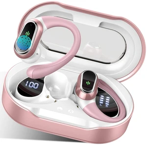 Wireless Earbuds, 2026 Bluetooth 5.4 Headphones Sport, 50Hrs HiFi Stereo Deep Bass Over-Ear buds with ENC Noise Cancelling Mic, IP7 Waterproof & LED Display Earphones with Earhooks for Workout/Running Wireless Earbuds, 2026 Bluetooth 5.4 Headphones Sport, 50Hrs HiFi Stereo Deep Bass Over-Ear buds with ENC Noise Cancelling Mic, IP7 Waterproof & LED Display Earphones with Earhooks for Workout/Running