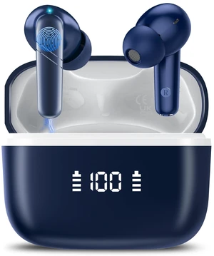 Kicoeon Wireless Earbuds, Bluetooth 5.4 Headphones 48H Playtime Ear Buds, Bluetooth Earbuds Stereo with LED Display, Clear Call, IPX7 Waterproof in Ear Earphones with ENC Mic for Phones/Sports, Blue Kicoeon Wireless Earbuds, Bluetooth 5.4 Headphones 48H Playtime Ear Buds, Bluetooth Earbuds Stereo with LED Display, Clear Call, IPX7 Waterproof in Ear Earphones with ENC Mic for Phones/Sports, Blue