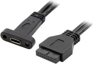 Aomoproing USB 3.1 Type-C Female Single Port to USB 3.0 Motherboard 19pin Header Cable, 40cm for Desktop PC Aomoproing USB 3.1 Type-C Female Single Port to USB 3.0 Motherboard 19pin Header Cable, 40cm for Desktop PC