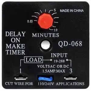 0.03-10 Minutes Delay on Break Timer Relay 110V-240V AC Universal Voltage Time Delay for Refrigeration 0.03-10 Minutes Delay on Break Timer Relay 110V-240V AC Universal Voltage Time Delay for Refrigeration