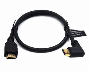 2FT 48Gbps HDMI 2.1 Cable 8K@60Hz Straight Male to Left Angle Male High Speed Cord for Xbox PS4 PS5 Switch TV 2FT 48Gbps HDMI 2.1 Cable 8K@60Hz Straight Male to Left Angle Male High Speed Cord for Xbox PS4 PS5 Switch TV
