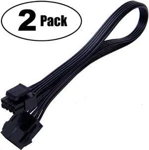 2 Pack 12 Inch EPS 8 Pin CPU Power Extension Cable, ATX 8 Pin Female to 4+4 Pin Male Braided Motherboard CPU Power Extension Cord for Desktop PC 2 Pack 12 Inch EPS 8 Pin CPU Power Extension Cable, ATX 8 Pin Female to 4+4 Pin Male Braided Motherboard CPU Power Extension Cord for Desktop PC