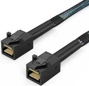 0.5m Internal Mini SAS HD Cable, SFF-8643 to SFF-8643 High Speed Server Storage Data Cable, 1.64ft 0.5m Internal Mini SAS HD Cable, SFF-8643 to SFF-8643 High Speed Server Storage Data Cable, 1.64ft