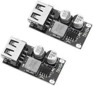 2PCS DC-DC Buck Converter Module, 6V-32V 12V 24V to QC3.0 Fast Charging Single USB Power Charging Converter Board 2PCS DC-DC Buck Converter Module, 6V-32V 12V 24V to QC3.0 Fast Charging Single USB Power Charging Converter Board
