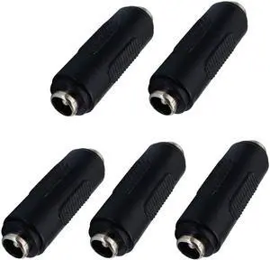 5 Pack 5.5mm x 2.1mm DC Power Coupler, Female to Female DC Barrel Connector 5.5x2.1mm for CCTV Camera LED Strip Power Extension 5 Pack 5.5mm x 2.1mm DC Power Coupler, Female to Female DC Barrel Connector 5.5x2.1mm for CCTV Camera LED Strip Power Extension