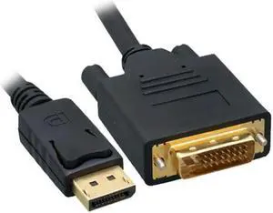 6FT DisplayPort to DVI Video Cable, DisplayPort Male to DVI Male High Speed Cord for Monitor Desktop Laptop 6FT DisplayPort to DVI Video Cable, DisplayPort Male to DVI Male High Speed Cord for Monitor Desktop Laptop