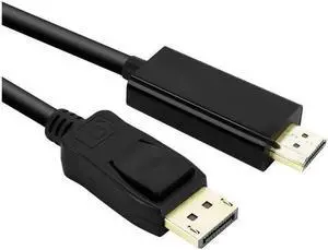 15FT DisplayPort to HDMI Cable, Gold-Plated Male to Male DP to HDMI Adapter Cable, Black High Speed Cord for Laptop PC Monitor HDTV Projector 15FT DisplayPort to HDMI Cable, Gold-Plated Male to Male DP to HDMI Adapter Cable, Black High Speed Cord for Laptop PC Monitor HDTV Projector
