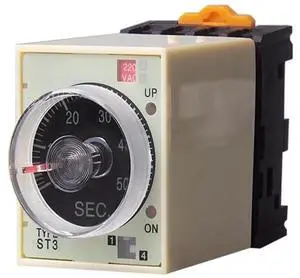 ST3PA-A Time Relay ST3P A-A/B/C/D/E/F/G, AC 110V Delay Timer Relay with A-F Timing Range 2M 20M 2H 12H ST3PA-A Time Relay ST3P A-A/B/C/D/E/F/G, AC 110V Delay Timer Relay with A-F Timing Range 2M 20M 2H 12H