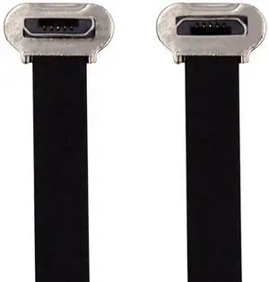 16cm 90 Degree Micro USB 2.0 Male to Male Cable, Ultra Slim Flat 5Pin Down to Up Angle Connector, Data Sync & Charging Micro USB Cord 16cm 90 Degree Micro USB 2.0 Male to Male Cable, Ultra Slim Flat 5Pin Down to Up Angle Connector, Data Sync & Charging Micro USB Cord