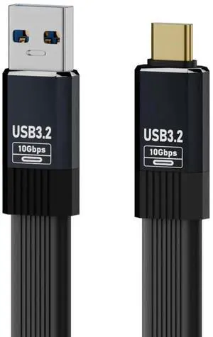 100cm Flat Slim FPC USB 3.1 Type-A Male to USB-C Male Cable, 10Gbps Data Transfer 5V3A Power Charging Cord for Laptop, Phone and External Disk 100cm Flat Slim FPC USB 3.1 Type-A Male to USB-C Male Cable, 10Gbps Data Transfer 5V3A Power Charging Cord for Laptop, Phone and External Disk