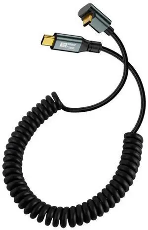 1.8M Coiled USB4 Up Angled Type-C Male to Male Extension Cord, 20Gbps 100W 8K Video USB-C Stretch Charging Data Cable for Laptop Tablet Keyboard 1.8M Coiled USB4 Up Angled Type-C Male to Male Extension Cord, 20Gbps 100W 8K Video USB-C Stretch Charging Data Cable for Laptop Tablet Keyboard
