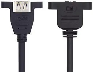 50CM USB 3.0 Type-A Female to Micro 3.0 Type-B Female Extension Cable, 5Gbps Data Sync Cord with Screw Mount Design 50CM USB 3.0 Type-A Female to Micro 3.0 Type-B Female Extension Cable, 5Gbps Data Sync Cord with Screw Mount Design