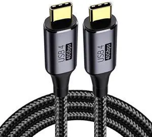 1.0M USB4 Type C Male to Male Cable, 40Gbps Data Transfer 100W PD Fast Charging 8K@60Hz 5K@60Hz Video Cord Compatible with USB3.1 Thunderbolt 3/4/5 1.0M USB4 Type C Male to Male Cable, 40Gbps Data Transfer 100W PD Fast Charging 8K@60Hz 5K@60Hz Video Cord Compatible with USB3.1 Thunderbolt 3/4/5