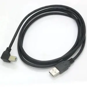 59 Inch/4.9FT 90 Degree USB 2.0 A Male to B Male Cable, High Speed 480Mbps Printer Scanner Connection Cord 59 Inch/4.9FT 90 Degree USB 2.0 A Male to B Male Cable, High Speed 480Mbps Printer Scanner Connection Cord