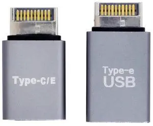 2Pcs USB 3.1 Front Panel Header Type-E Male to Type-A & Type-C Motherboard Extension Adapter Cable 2Pcs USB 3.1 Front Panel Header Type-E Male to Type-A & Type-C Motherboard Extension Adapter Cable