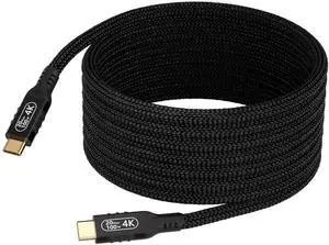 16.5FT/5M USB C 3.2 Gen 2 Cable, Type C to Type C Long Cable, 20Gbps Data Transfer, 100W PD Fast Charging, 4K@60Hz Video Cable for Monitor 16.5FT/5M USB C 3.2 Gen 2 Cable, Type C to Type C Long Cable, 20Gbps Data Transfer, 100W PD Fast Charging, 4K@60Hz Video Cable for Monitor