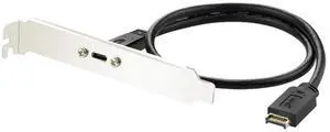 50cm USB 3.1 Type E Front Panel Header Extension Cable, Type E to USB C Connector with PCIe Full Height Bracket 50cm USB 3.1 Type E Front Panel Header Extension Cable, Type E to USB C Connector with PCIe Full Height Bracket