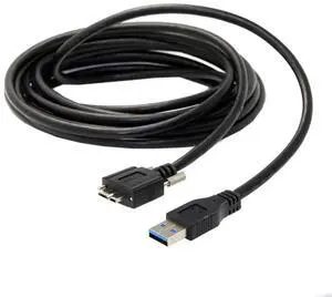 3M USB 3.0 A Male to Micro USB 3.0 B Male Cable, Panel Mount USB Cord with Fixing Screws for Hard Drive, Mobile Phone and More Devices 3M USB 3.0 A Male to Micro USB 3.0 B Male Cable, Panel Mount USB Cord with Fixing Screws for Hard Drive, Mobile Phone and More Devices