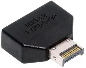 Type-E Key-A to 20Pin Header 10Gbps Overmold IDC Socket, USB 3.1 Front Panel Header to USB 3.0 19Pin Extension Connector Adapter with CH334P Chip Type-E Key-A to 20Pin Header 10Gbps Overmold IDC Socket, USB 3.1 Front Panel Header to USB 3.0 19Pin Extension Connector Adapter with CH334P Chip