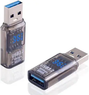 USB A Extension Adapter with LED Digital Display 2 Pack, 10Gbps USB 3.2 Type A Male to Female Extender, Transparent Shell Compatible for Laptop Keyboard Flash Drive USB A Extension Adapter with LED Digital Display 2 Pack, 10Gbps USB 3.2 Type A Male to Female Extender, Transparent Shell Compatible for Laptop Keyboard Flash Drive
