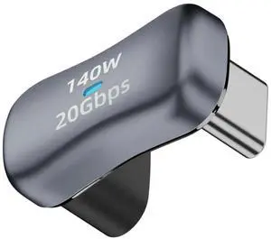 Wider U-Shaped USB C 180 Degree Angle Adapter, USB3.2 Type C Male to Female Wide Spacing Connector, 140W PD 20Gbps 4K@60Hz with LED Indicator Aluminum Alloy for Steam Deck Smartphone Laptop Tablet Wider U-Shaped USB C 180 Degree Angle Adapter, USB3.2 Type C Male to Female Wide Spacing Connector, 140W PD 20Gbps 4K@60Hz with LED Indicator Aluminum Alloy for Steam Deck Smartphone Laptop Tablet
