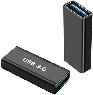 USB 3.0 Female to Female Coupler 2Pcs, Aluminum Alloy USB3.0 Jack to Jack Extender Adapter, 5Gbps/10Gbps 5V 3A Fast Charging Data Connector for Laptop Tablet USB Flash Drive USB 3.0 Female to Female Coupler 2Pcs, Aluminum Alloy USB3.0 Jack to Jack Extender Adapter, 5Gbps/10Gbps 5V 3A Fast Charging Data Connector for Laptop Tablet USB Flash Drive