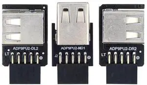 3Pcs Set 90 Degree Vertical Angled 9Pin/10Pin USB 2.0 Motherboard Header Adapter, Front Panel 9Pin/10Pin Female to Dual USB Type A Female Extension Connector 3Pcs Set 90 Degree Vertical Angled 9Pin/10Pin USB 2.0 Motherboard Header Adapter, Front Panel 9Pin/10Pin Female to Dual USB Type A Female Extension Connector