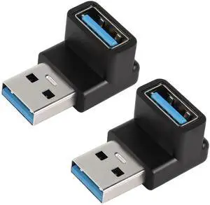 2Pcs 90 Degree Right Angle USB 3.1 Adapter, USB A Male to Female 10Gbps OTG Coupler, Type A 3.1 Data Transfer Converter for PC Laptop Power Bank 2Pcs 90 Degree Right Angle USB 3.1 Adapter, USB A Male to Female 10Gbps OTG Coupler, Type A 3.1 Data Transfer Converter for PC Laptop Power Bank