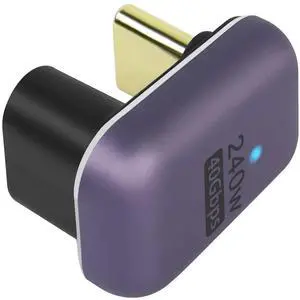 240W 40Gbps USB4.0 Type-C U Shaped Adapter, 180 Degree Male to Female Angle Connector, LED Indicator 8K@60Hz Audio Video Transmission for Smartphone Laptop Tablet 240W 40Gbps USB4.0 Type-C U Shaped Adapter, 180 Degree Male to Female Angle Connector, LED Indicator 8K@60Hz Audio Video Transmission for Smartphone Laptop Tablet