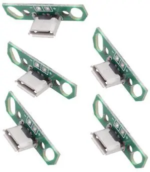 5Pcs Micro USB2.0 Female Connector, Flange Type PCB Mount Receptacle Socket, Solder Type DIY OEM Mounting Assembly 5Pcs Micro USB2.0 Female Connector, Flange Type PCB Mount Receptacle Socket, Solder Type DIY OEM Mounting Assembly