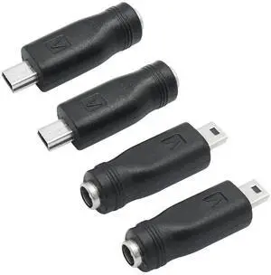 4Pcs DC 5.5mm x 2.1mm Female to Mini USB Male Adapter, 5V DC 5521 to Mini USB Power Conversion Connector 4Pcs DC 5.5mm x 2.1mm Female to Mini USB Male Adapter, 5V DC 5521 to Mini USB Power Conversion Connector