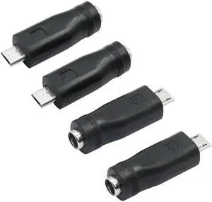 4Pcs DC 5.5mm x 2.1mm Female to Micro USB Male Adapter, 5V DC 5521 to Micro USB Power Conversion Connector Plug 4Pcs DC 5.5mm x 2.1mm Female to Micro USB Male Adapter, 5V DC 5521 to Micro USB Power Conversion Connector Plug