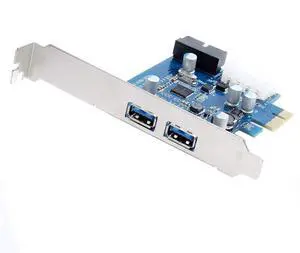USB 3.0 PCI-E Controller Card with 2 External Ports & Internal 19Pin Header USB 3.0 PCI-E Controller Card with 2 External Ports & Internal 19Pin Header