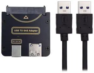 SFF-8482 SAS 29Pin to USB 3.0 Adapter Card, 5Gbps HDD RAID Converter with Built-in Chipset and Power Port, Requires 12V/3A Power Supply SFF-8482 SAS 29Pin to USB 3.0 Adapter Card, 5Gbps HDD RAID Converter with Built-in Chipset and Power Port, Requires 12V/3A Power Supply