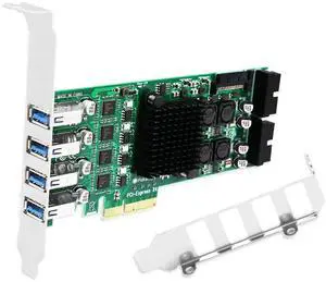 8-Port PCIE USB 3.0 SuperSpeed Expansion Card, 5Gbps USB 3.0 with 4X Dedicated 5Gbps Channels 20Gbps Bandwidth, FebSmart Self-Powered Technology FS-4C-U8S-Pro for Windows Linux Desktop PC 8-Port PCIE USB 3.0 SuperSpeed Expansion Card, 5Gbps USB 3.0 with 4X Dedicated 5Gbps Channels 20Gbps Bandwidth, FebSmart Self-Powered Technology FS-4C-U8S-Pro for Windows Linux Desktop PC