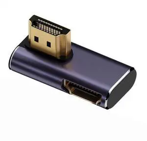 90 Degree Left Down Angled HDMI 2.1 Adapter, 8K@60Hz Low Profile Male to Female UHD Extension Converter for HDTV Monitor Laptop 90 Degree Left Down Angled HDMI 2.1 Adapter, 8K@60Hz Low Profile Male to Female UHD Extension Converter for HDTV Monitor Laptop