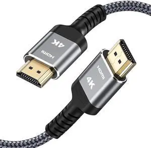 50FT 4K HDMI 2.0 Cable, 18Gbps High Speed Braided Cord, Supports 1080P 30Hz HDR 3D HDCP 2.2 ARC, Compatible with PS4 PS5 Roku TV HDTV Blu-ray Player 50FT 4K HDMI 2.0 Cable, 18Gbps High Speed Braided Cord, Supports 1080P 30Hz HDR 3D HDCP 2.2 ARC, Compatible with PS4 PS5 Roku TV HDTV Blu-ray Player