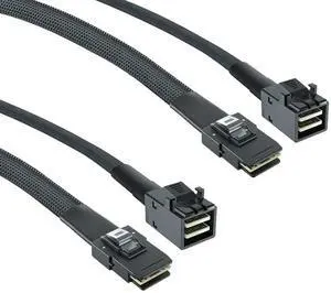 2 Pack 12G Internal Mini SAS HD SFF-8643 to SFF-8087 36Pin Cable, 0.5m/1.6ft with Sideband, 100 Ohm Flexible Cable for RAID PCIE Controller 2 Pack 12G Internal Mini SAS HD SFF-8643 to SFF-8087 36Pin Cable, 0.5m/1.6ft with Sideband, 100 Ohm Flexible Cable for RAID PCIE Controller