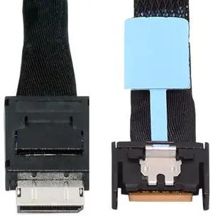 PCI-E 5.0 Mini Cool Edge IO MCIO 4i 38Pin Male to SFF-8611 Oculink 4X Extender Cable 50cm for eGPU SSD External Graphics Card PCI-E 5.0 Mini Cool Edge IO MCIO 4i 38Pin Male to SFF-8611 Oculink 4X Extender Cable 50cm for eGPU SSD External Graphics Card