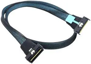 PCI-E Gen5.0 MCIO 74Pin to Slim SAS Low Profile SFF-8654 74Pin Extension Cable 50CM PCI-E Gen5.0 MCIO 74Pin to Slim SAS Low Profile SFF-8654 74Pin Extension Cable 50CM