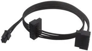 18 Inch 46cm Mini 4 Pin ATX to Dual Right Angle SATA Power Cable Black for Lenovo Motherboard 18 Inch 46cm Mini 4 Pin ATX to Dual Right Angle SATA Power Cable Black for Lenovo Motherboard