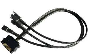 16 Inch Braided SATA to 3 Way Fan Splitter Cable 3/4 Pin PWM PC Case Fan Power Adapter Cord 16 Inch Braided SATA to 3 Way Fan Splitter Cable 3/4 Pin PWM PC Case Fan Power Adapter Cord