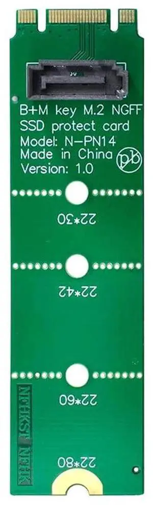 NGFF B/M Key M.2 to Vertical 7Pin SATA Adapter Card M.2 SSD to SATA PCB Extension Converter NGFF B/M Key M.2 to Vertical 7Pin SATA Adapter Card M.2 SSD to SATA PCB Extension Converter