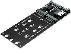 Combo M.2 NVMe SSD to SFF-8654 Slimline SAS PCIe Adapter Card NGFF to SATA Converter Board Combo M.2 NVMe SSD to SFF-8654 Slimline SAS PCIe Adapter Card NGFF to SATA Converter Board