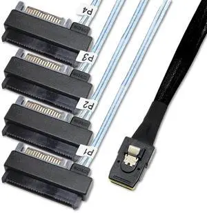 2 Pack 0.5M SFF-8087 36Pin to SFF-8482 Mini SAS Cable with SATA Power Cord 2 Pack 0.5M SFF-8087 36Pin to SFF-8482 Mini SAS Cable with SATA Power Cord